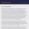 Resilient Joy - My Journal System